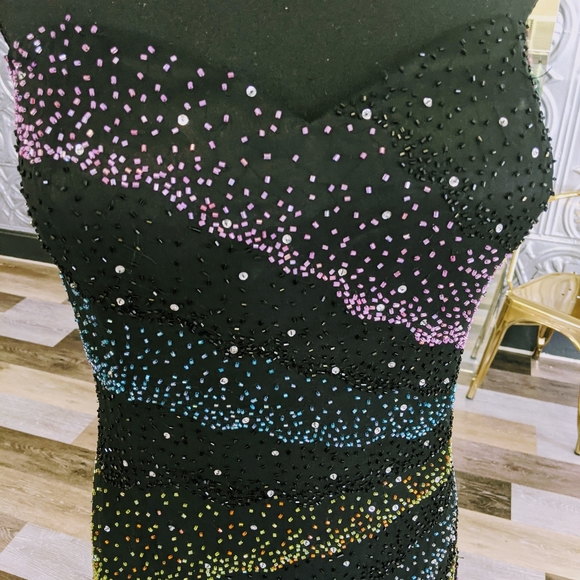 LAST CHANCE Beaded Strapless Prom Dress - Picture 3 of 3